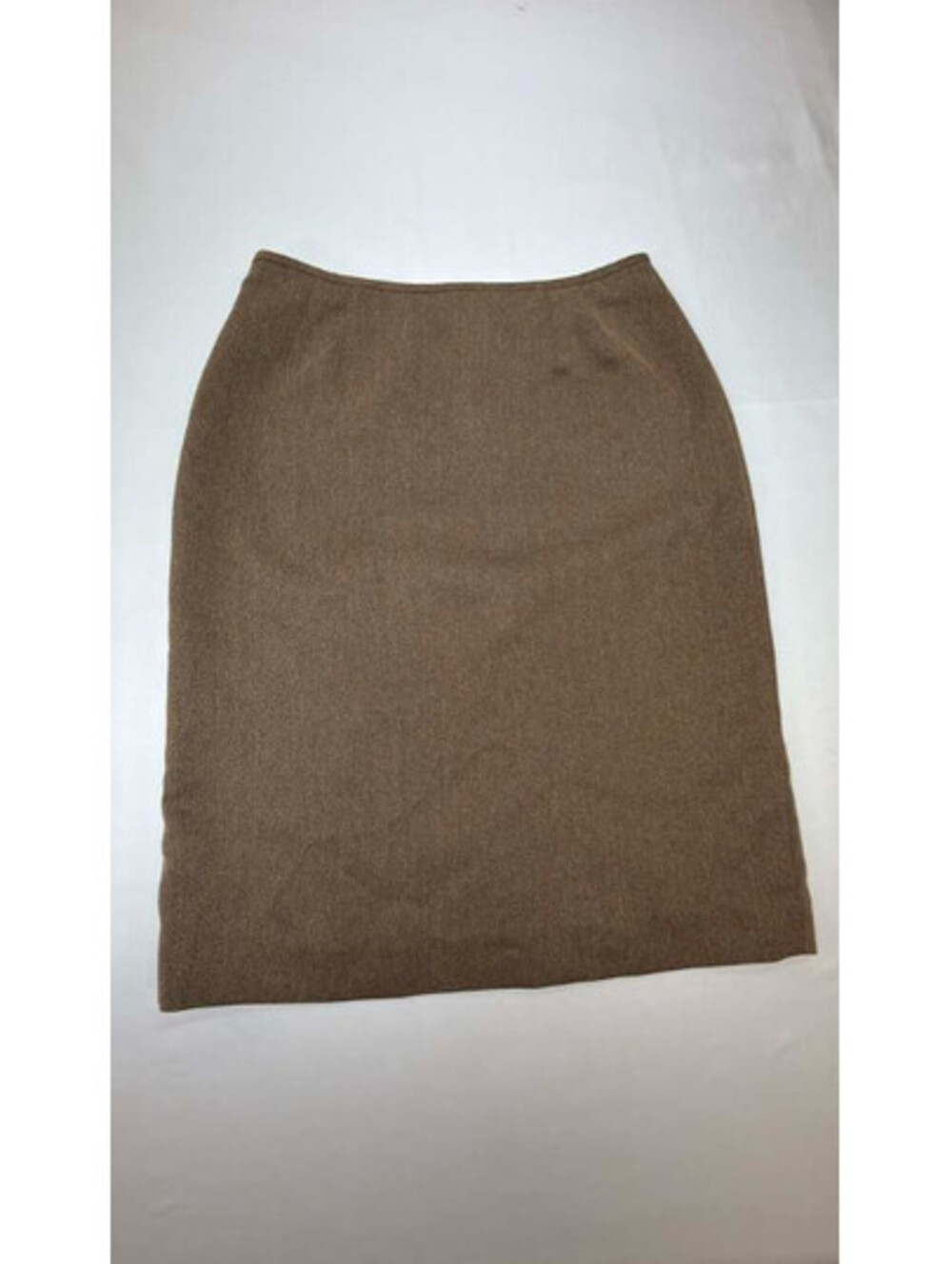 Larry Levine Suits Women's Pencil Skirt Size Zip Flt Front Lined Solid 10 Brown